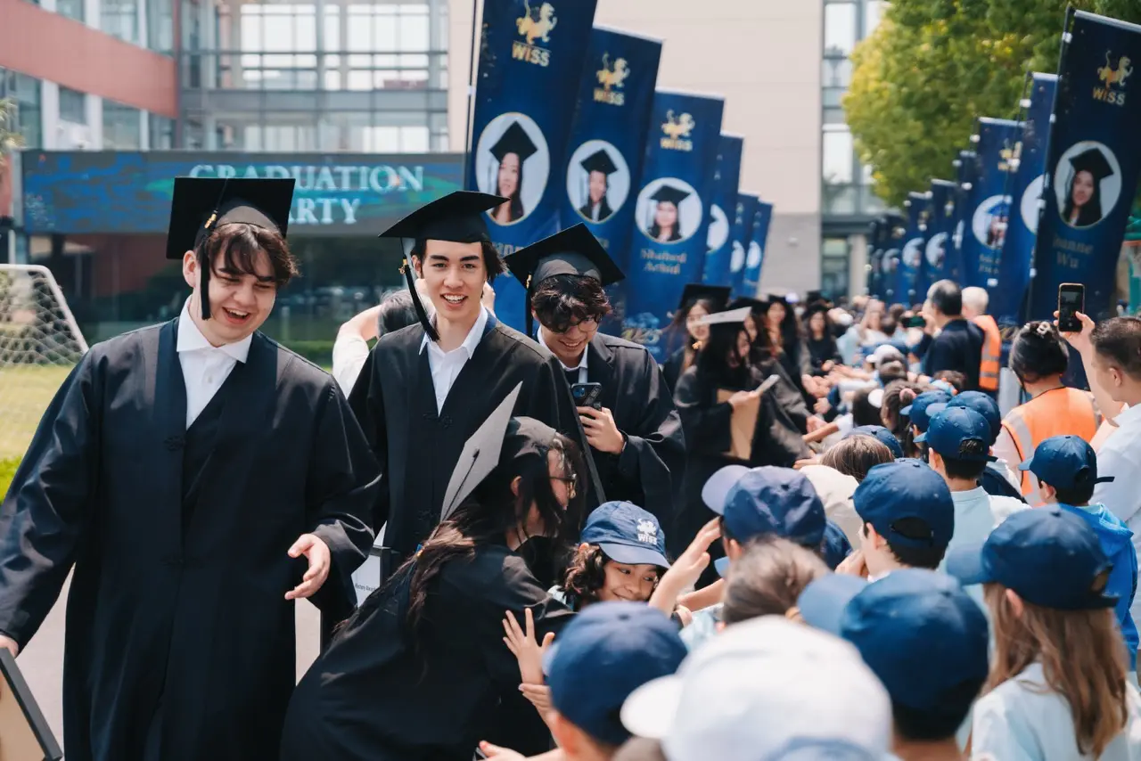 WISS graduates celebrating