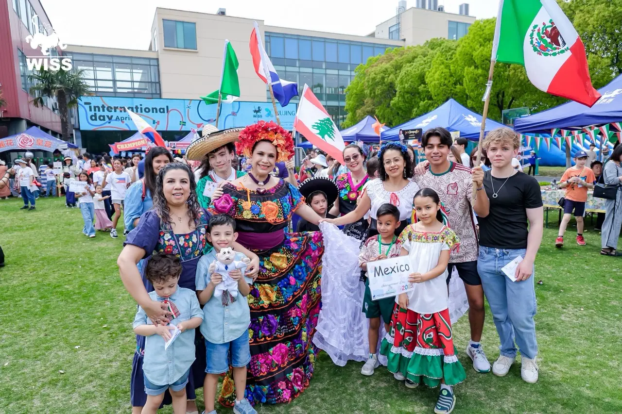 WISS families and staff on campus