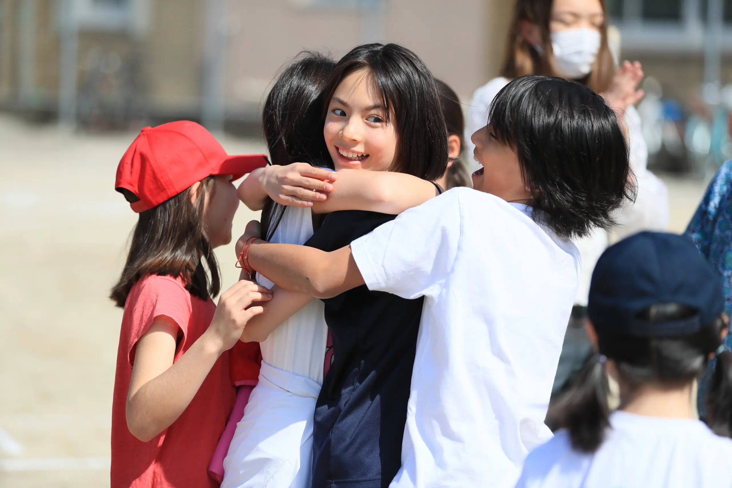 WISS students in school uniform