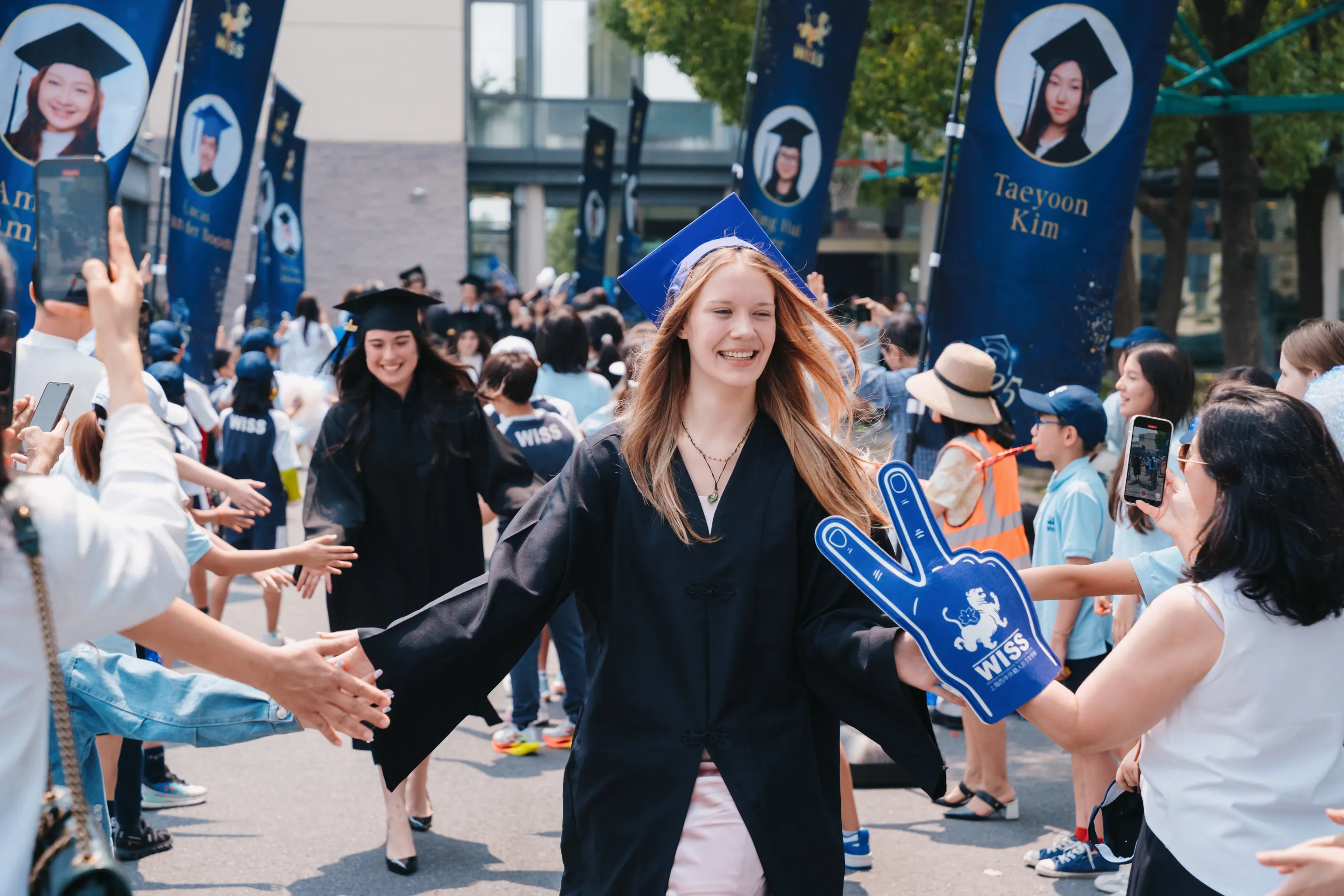 WISS graduates celebrating