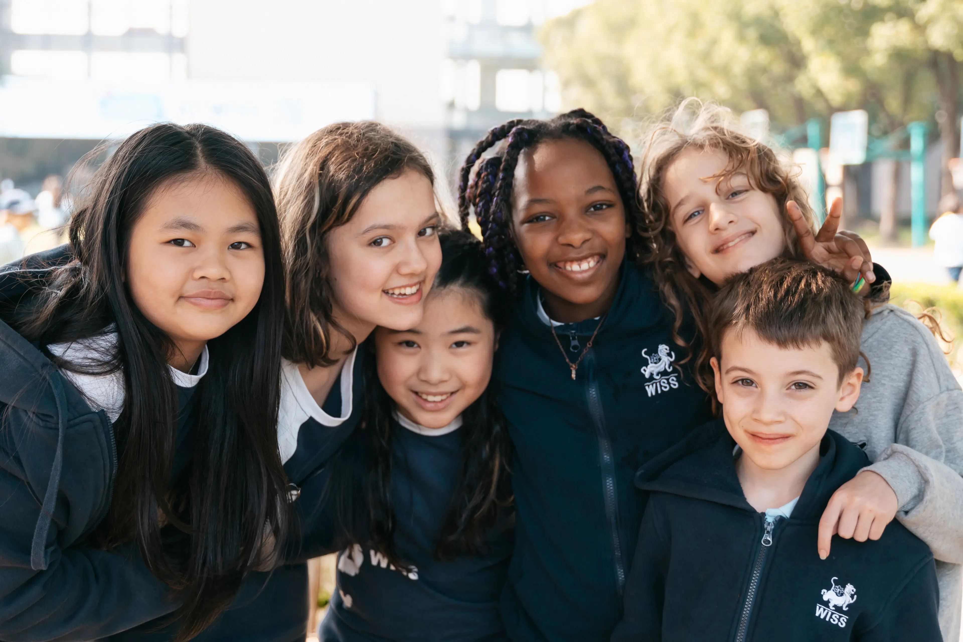 WISS students in school uniform